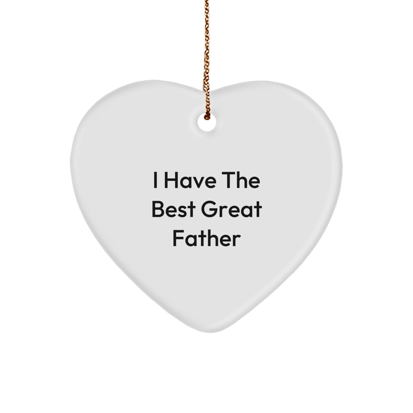 Funny Father Gifts - Heart Ornament, Inspirational Quote, Gifts from Mom for Dad, Christmas Unique Gifts - Image 1