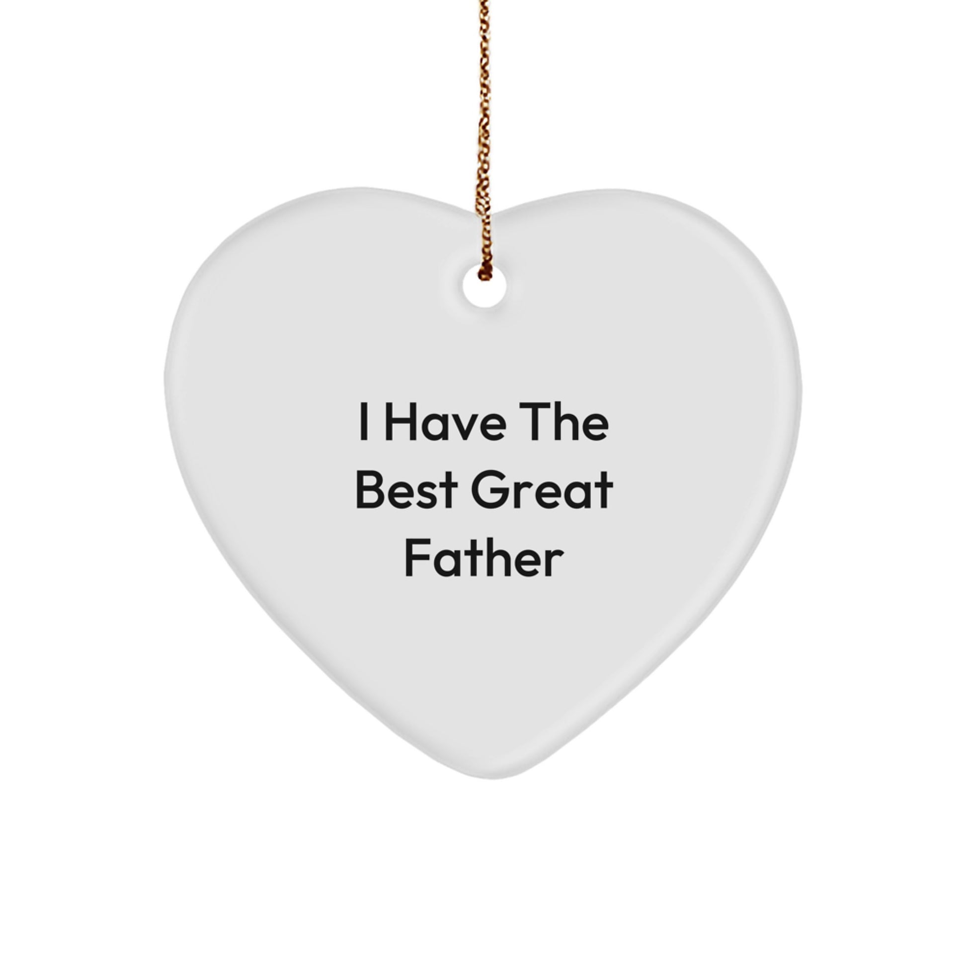 Funny Father Gifts - Heart Ornament, Inspirational Quote, Gifts from Mom for Dad, Christmas Unique Gifts - Image 1