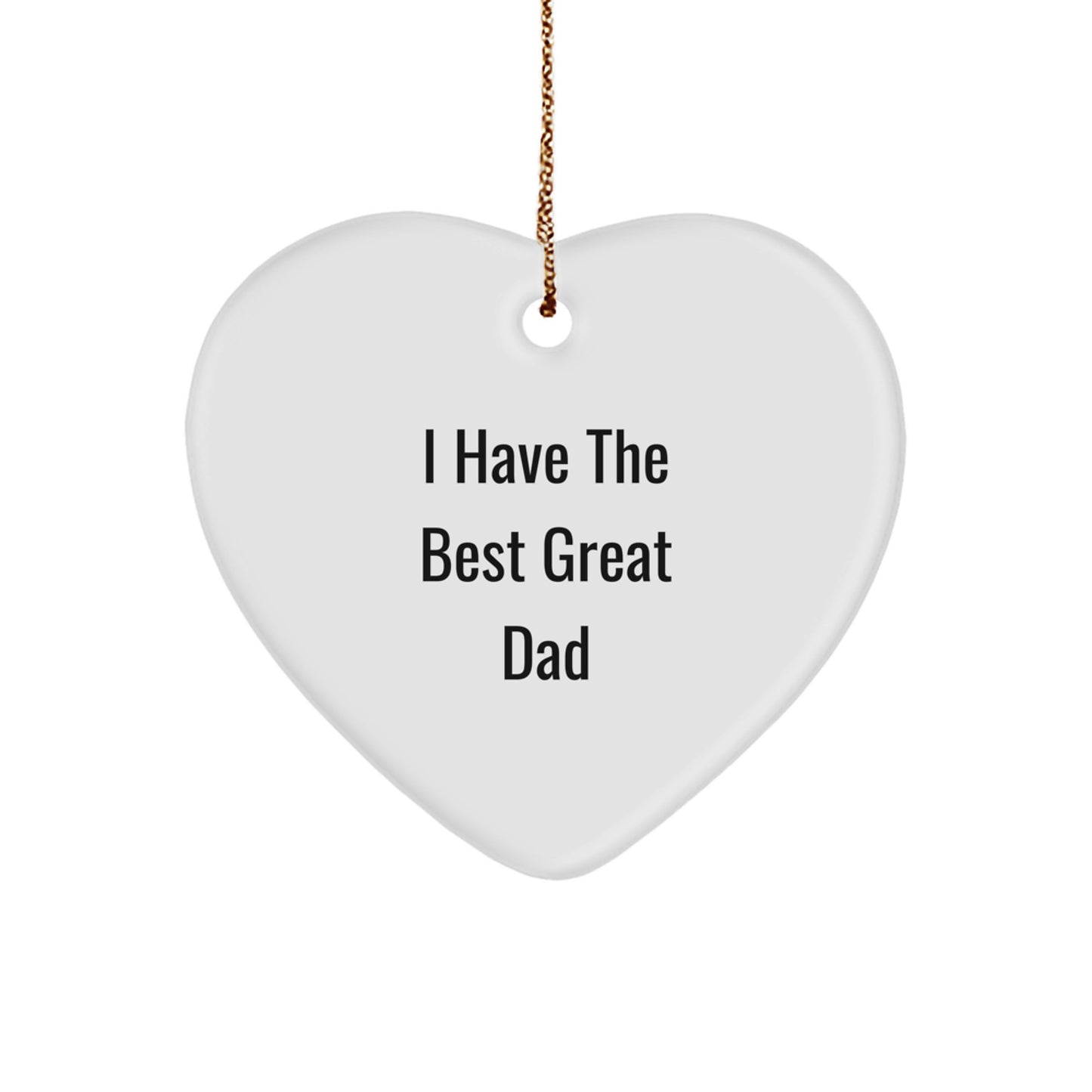 Funny Great Dad Gifts from Family - Heart Ornament for Dad - Christmas Unique Presents for Men - Image 1