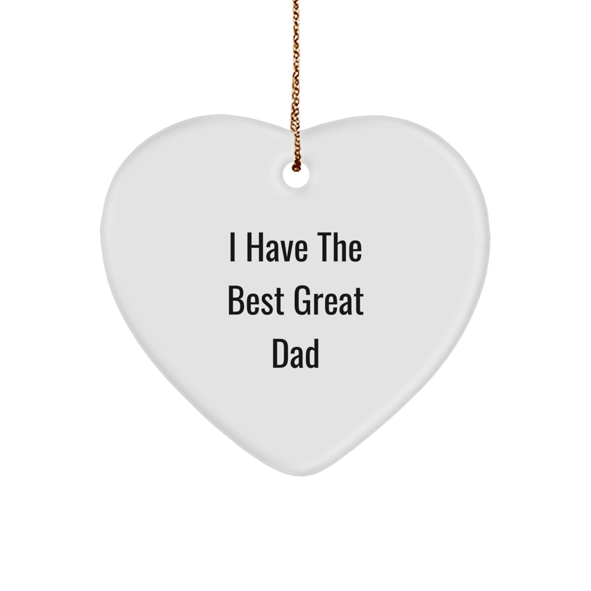 Funny Great Dad Gifts from Family - Heart Ornament for Dad - Christmas Unique Presents for Men - Image 1