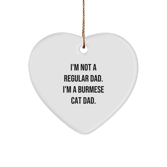 Witty Burmese Cat Dad Christmas Ornament for Friends Novelty Gift - Image 1