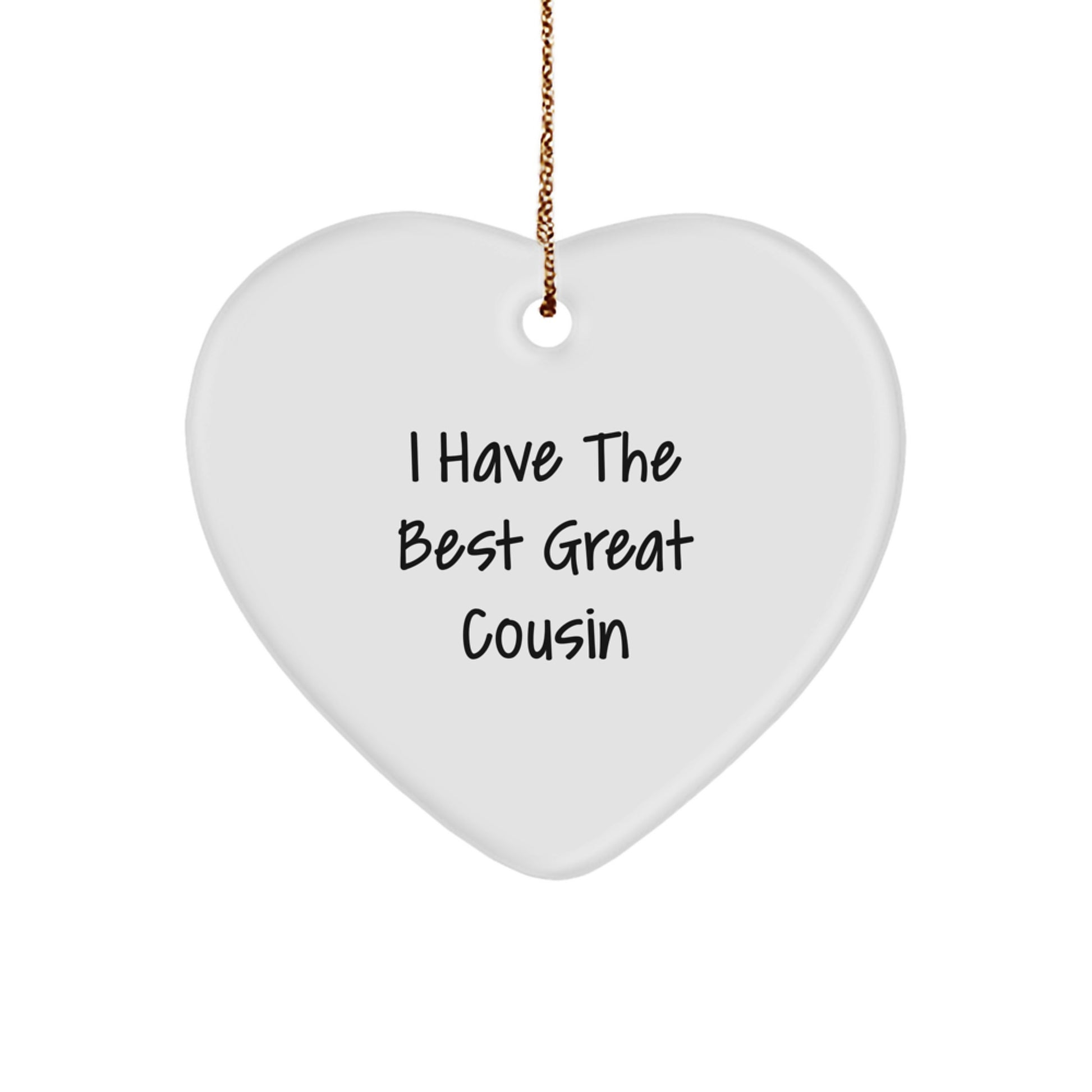 Funny Cousin Heart Ornament Gifts for Cousin from Family, Cute Cousin Christmas Unique Gifts, Great Cousin Gifts - Image 1