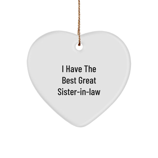 Funny Sister-in-law Gifts Unique Heart Ornament from Sister for Best Sister-in-law - Image 1