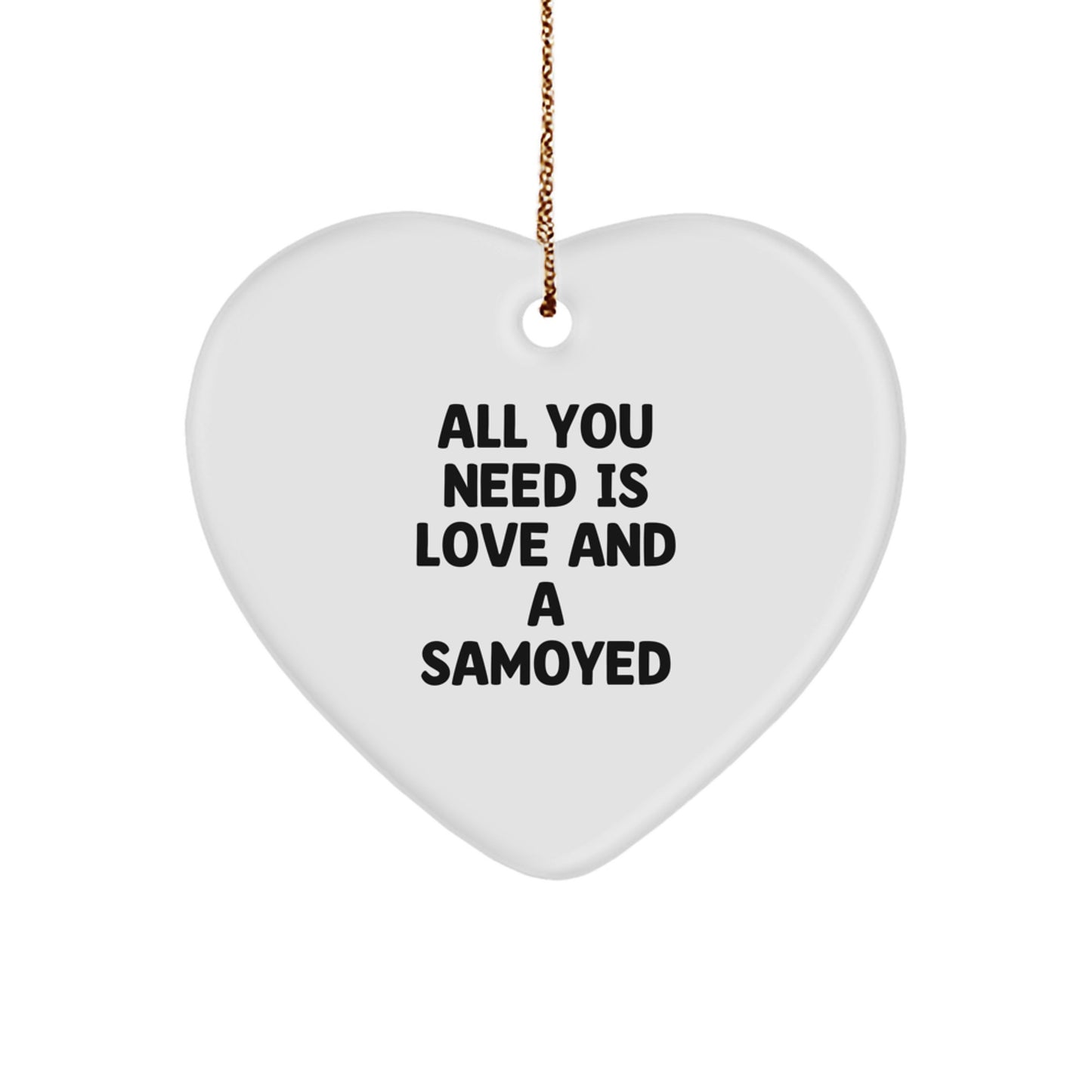 Samoyed Dog Love Heart Ornament Gifts from Friends for Christmas Unique - Image 1