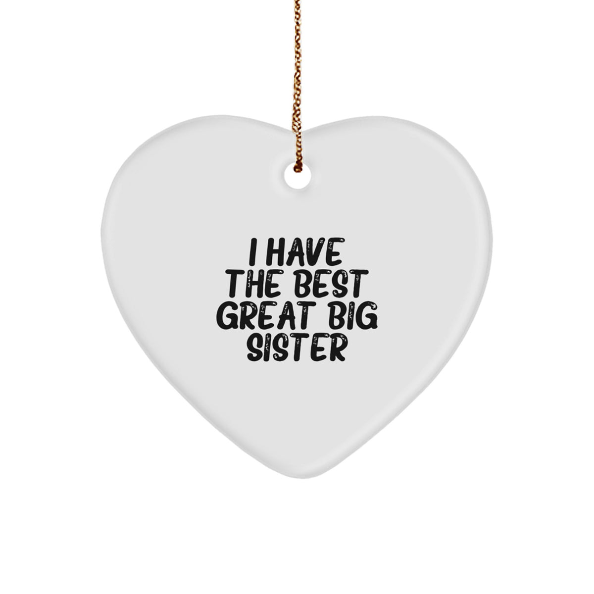 Big Sister Christmas Ornament – Novelty Best Great Sister Gift Grandma - Image 1