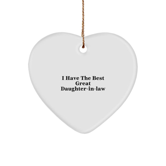 Funny Daughter-in-law Gifts for Her Heart Ornament, Daughter-in-law Heart Shaped Decoration from Daughter, Great Daughter-in-law Christmas Unique Gifts - Image 1