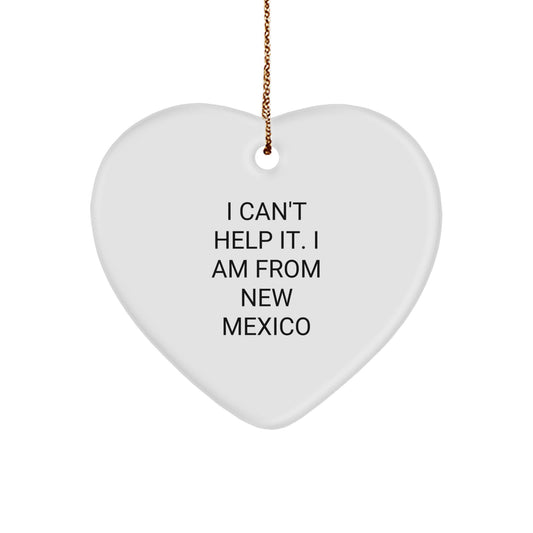New Mexico Gifts from Friends and Family - Funny Heart Ornament for Christmas - Image 1