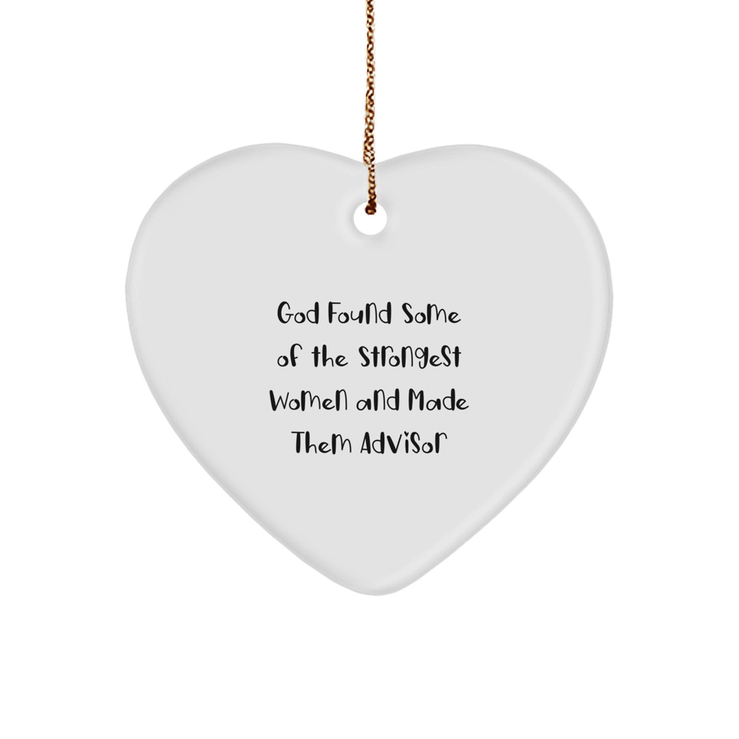 Funny Advisor Gifts from Men - Heart Ornament for Women Advisor, Inspirational Christmas Unique Gifts - Image 1