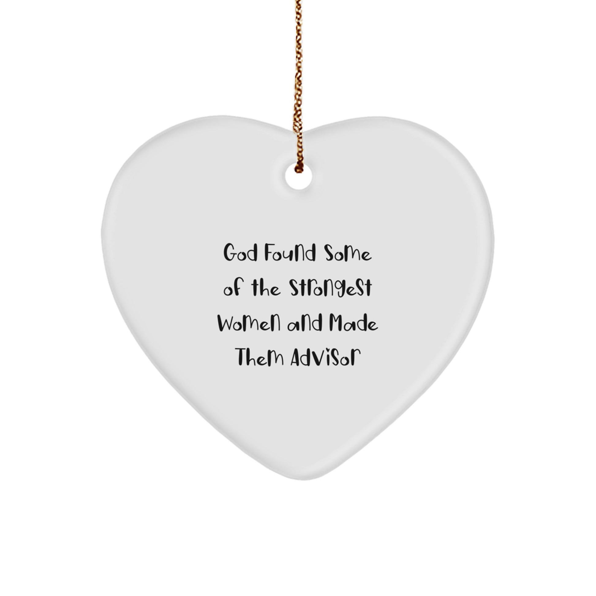 Funny Advisor Gifts from Men - Heart Ornament for Women Advisor, Inspirational Christmas Unique Gifts - Image 1