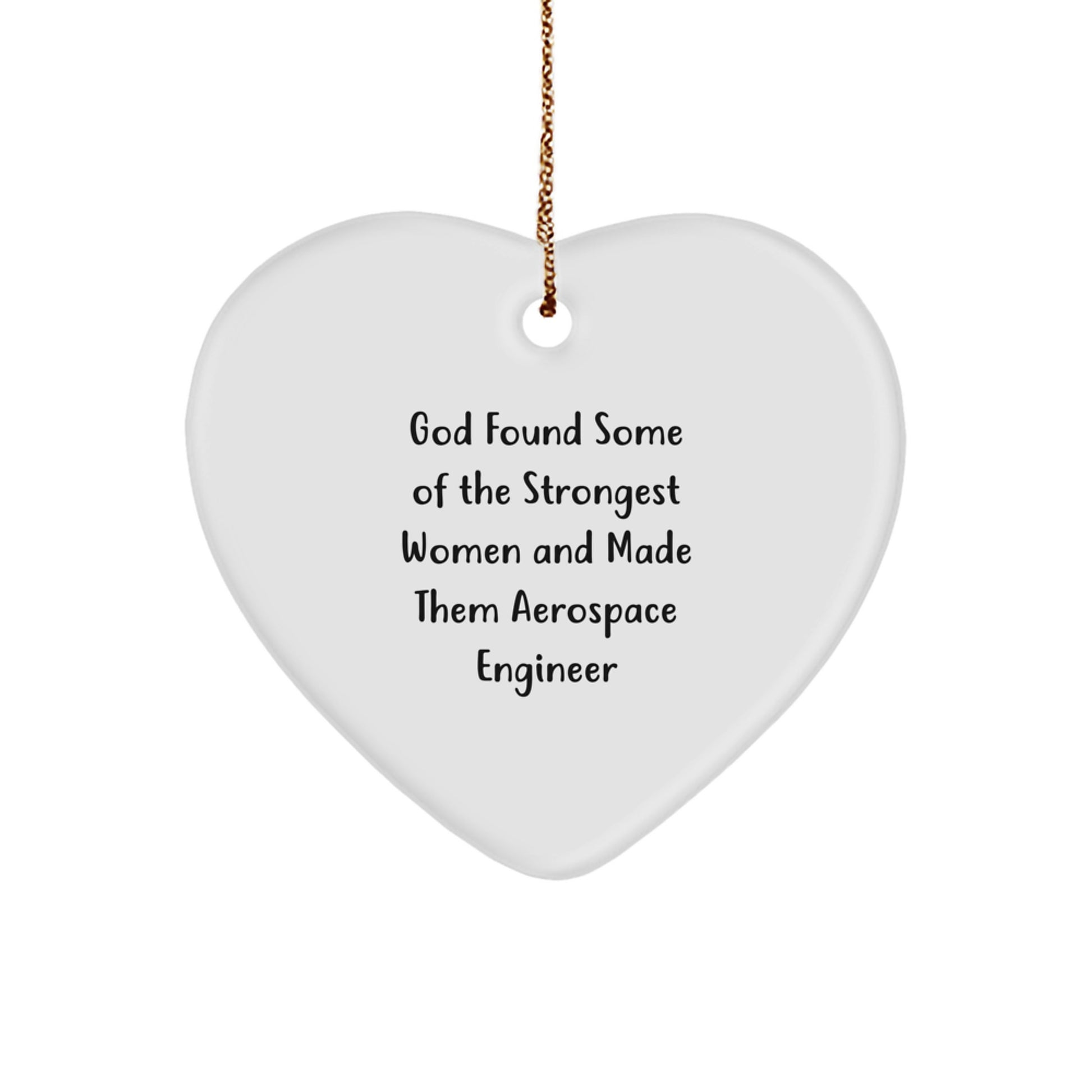 Funny Heart Ornament Gifts from Women with Aerospace Engineering Skills for Aerospace Engineer Friends and Family Members at Christmas - Image 1