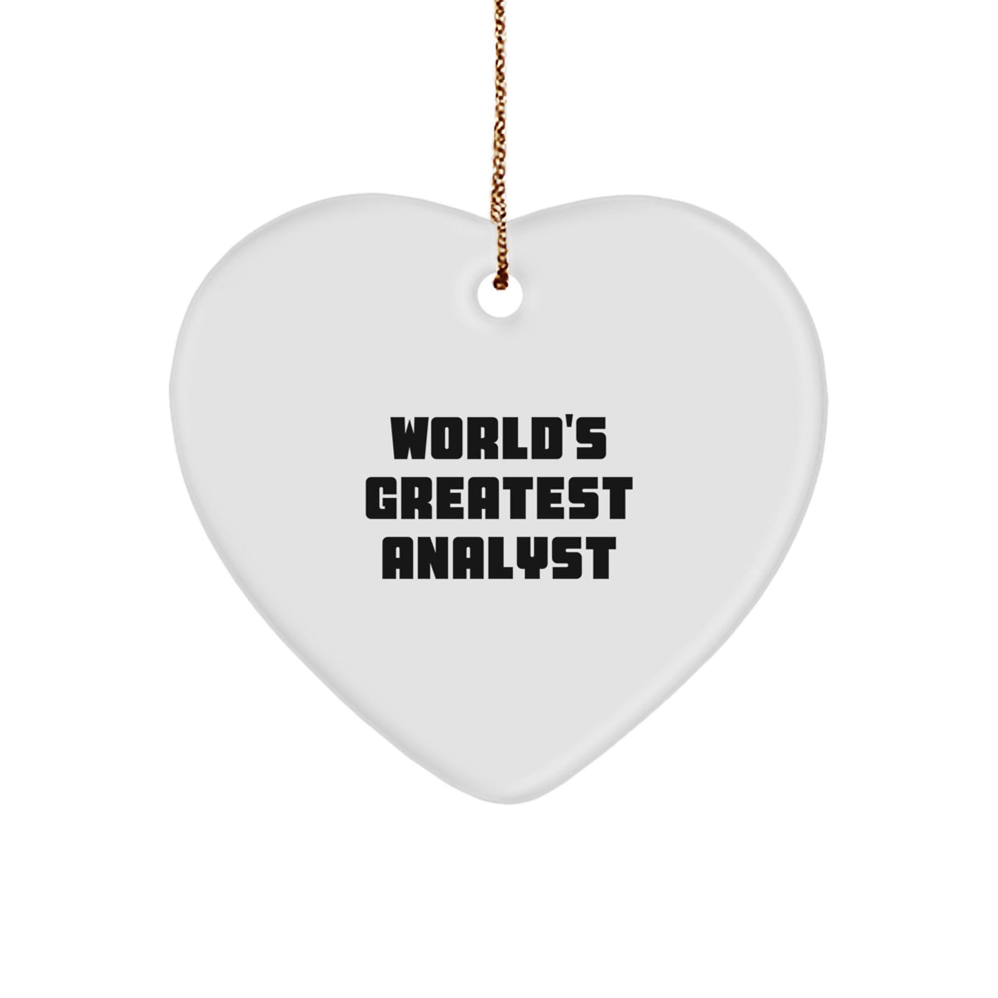 Analyst Heart Ornament Keepsake for Him Christmas Gift - Image 1