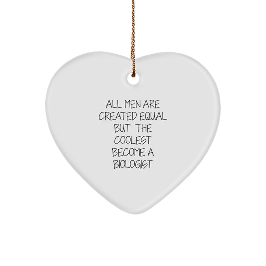 Biologist Keepsake Christmas Ornament for Him Gift – Vibrant Heart - Image 1