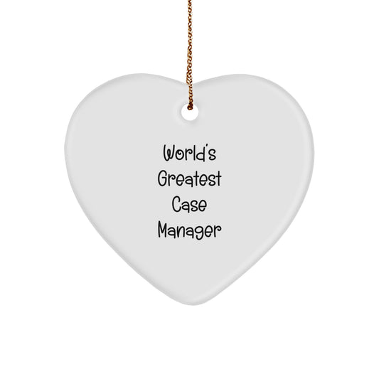 Funny Case Manager Heart Ornament Gifts from Friends for Case Manager - Image 1