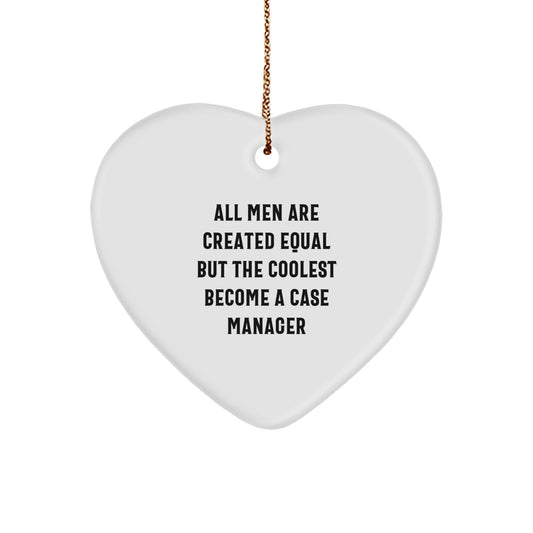 Christmas Gift for Her Present Case Manager Heart Ornament - Image 1