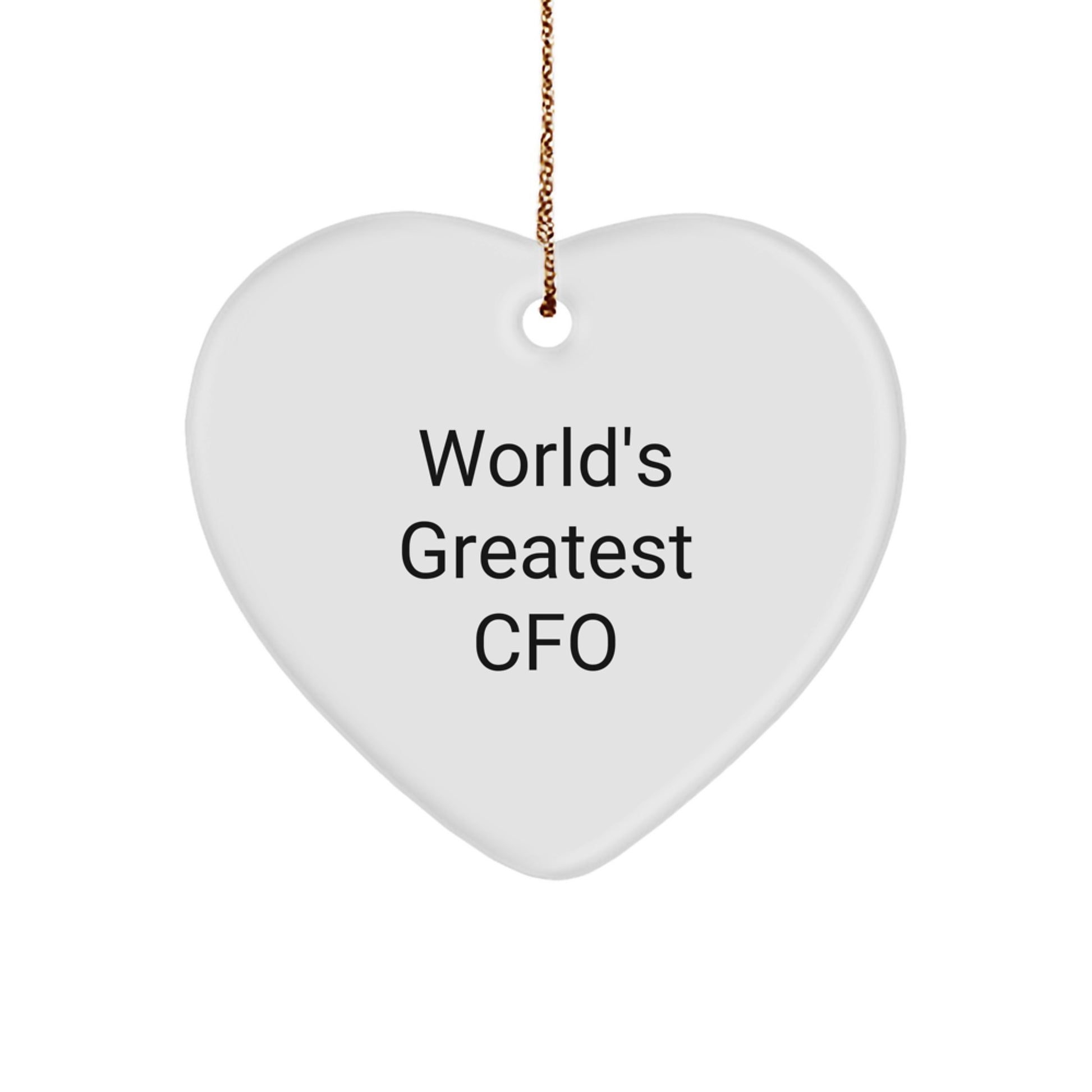 Funny Heart Ornament Gifts from Men to World's Greatest CFO for Christmas - Image 1