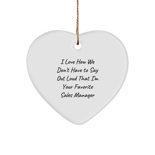 Funny Sales Manager Heart Ornament Gifts from Friends and Family for Christmas Unique - Image 1