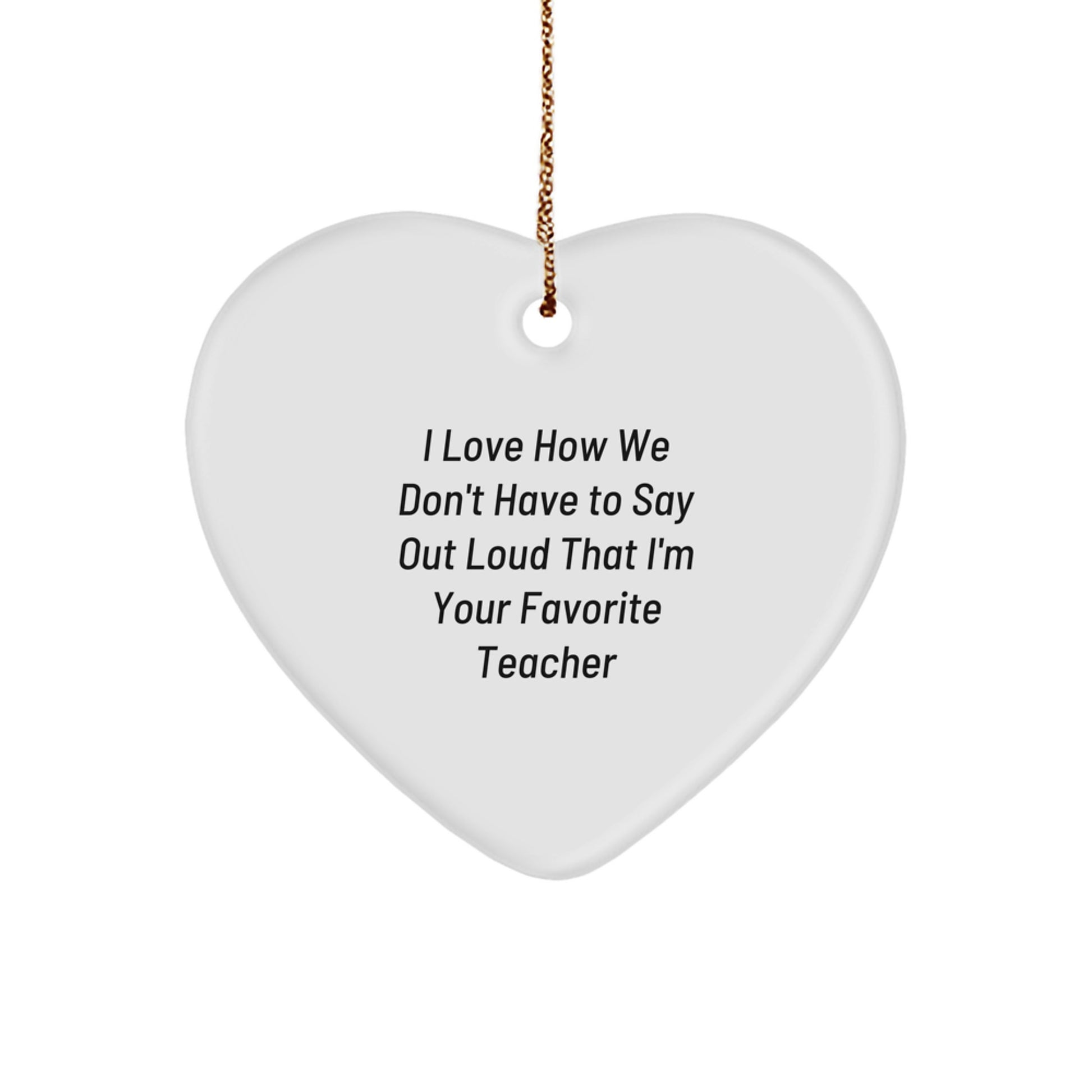 Funny Teacher Heart Ornaments for Christmas Unique Gifts from Men Women Friends Family - Image 1