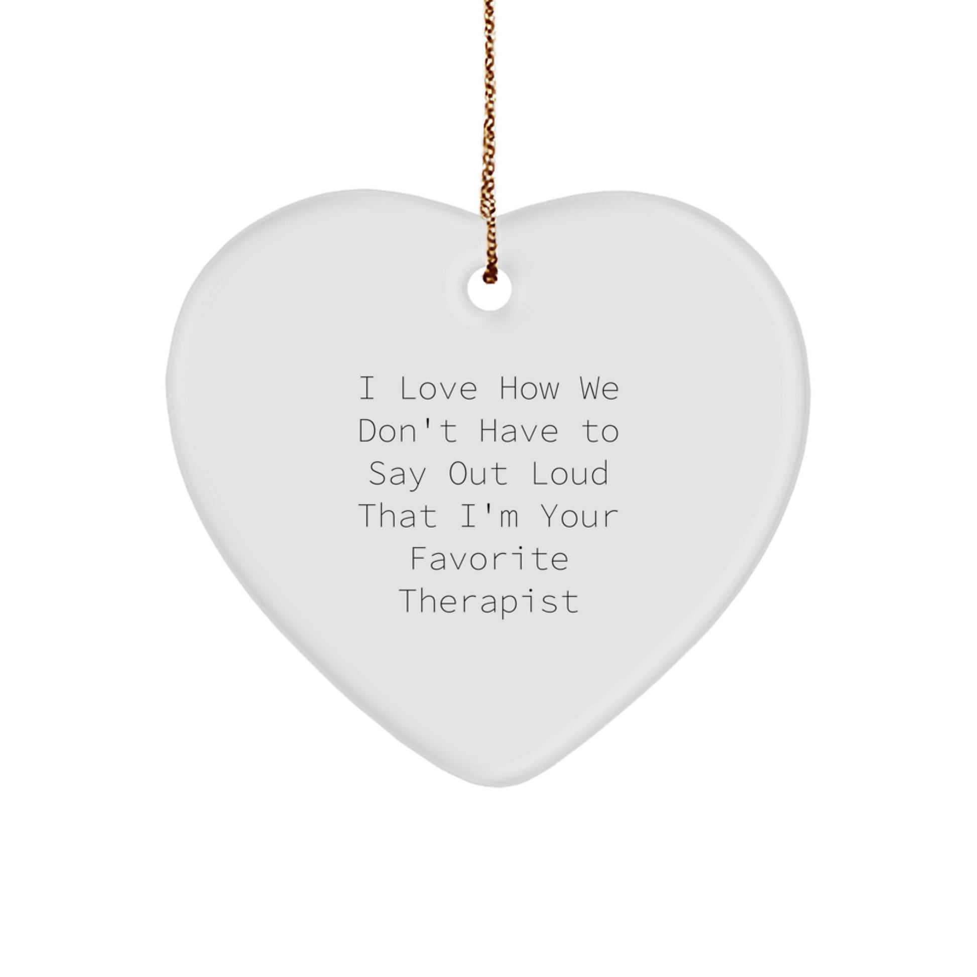 Funny Therapist Heart Ornament Gifts from Friends, Coworkers, or Family for Christmas Unique Gifts for Therapists, Therapist Appreciation Gifts, Therapist Decorations - Image 1