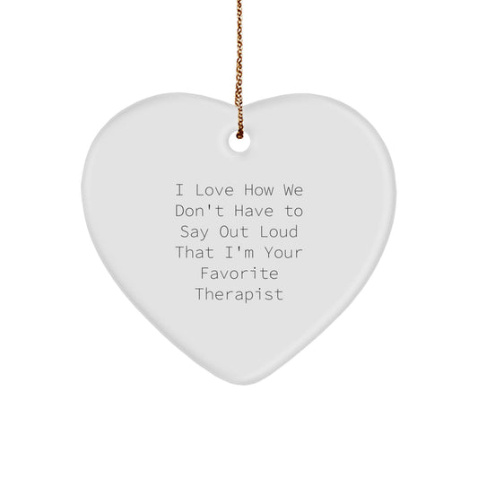Funny Therapist Heart Ornament Gifts from Friends, Coworkers, or Family for Christmas Unique Gifts for Therapists, Therapist Appreciation Gifts, Therapist Decorations - Image 1