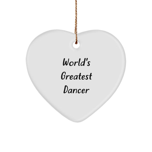 Funny Dancer Gifts from Friends for Dancer Heart Ornament Christmas Unique Gifts - Image 1