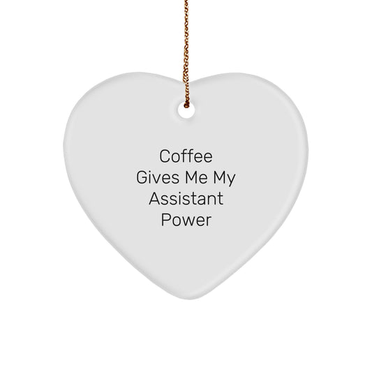Funny Assistant Gifts from Friends for Assistant Power Heart Ornament Christmas Unique Gifts - Image 1