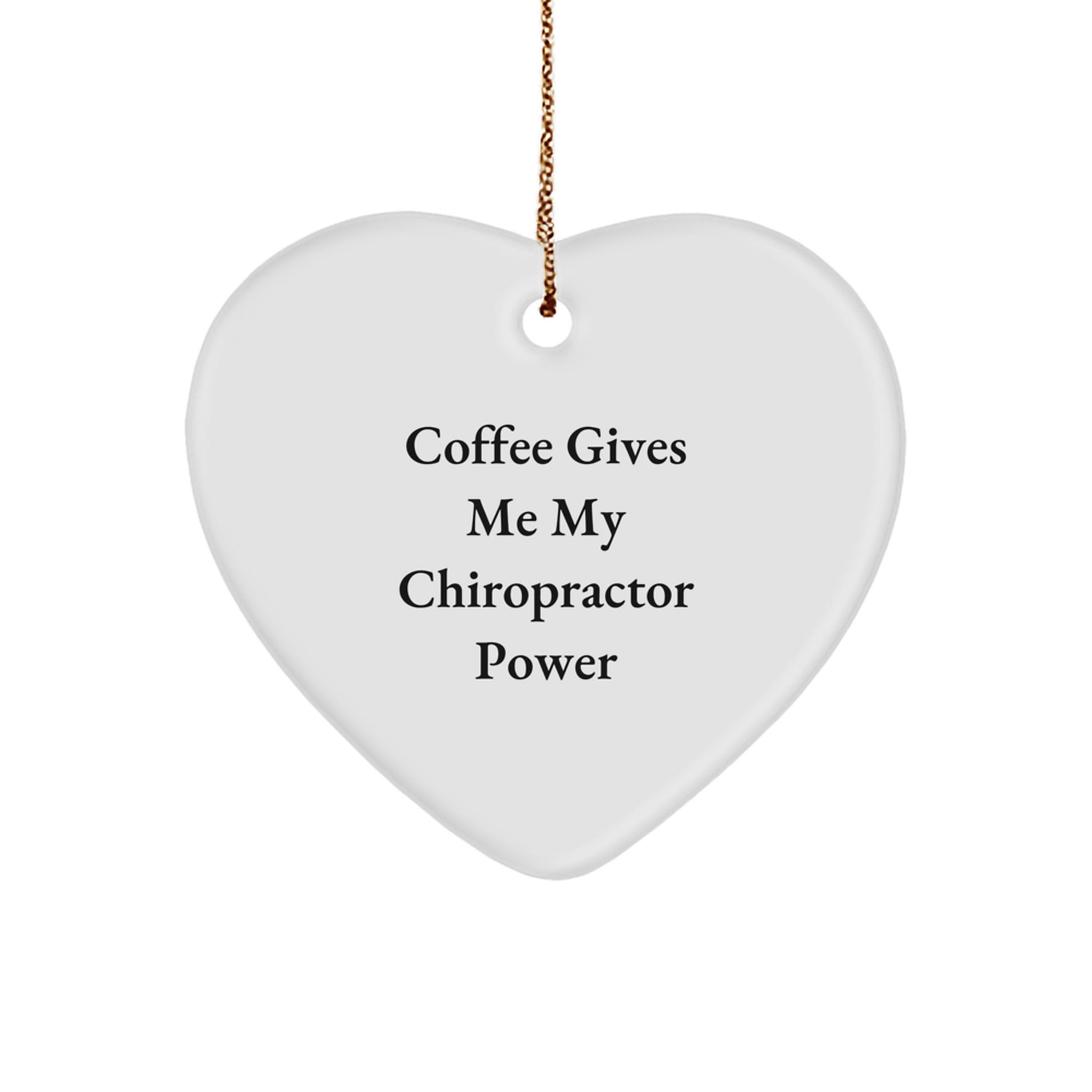 Funny Chiropractor Gifts, Heart Ornament, Christmas Unique Gifts for Chiropractor Friends, Funny Chiropractor Lover - Image 1