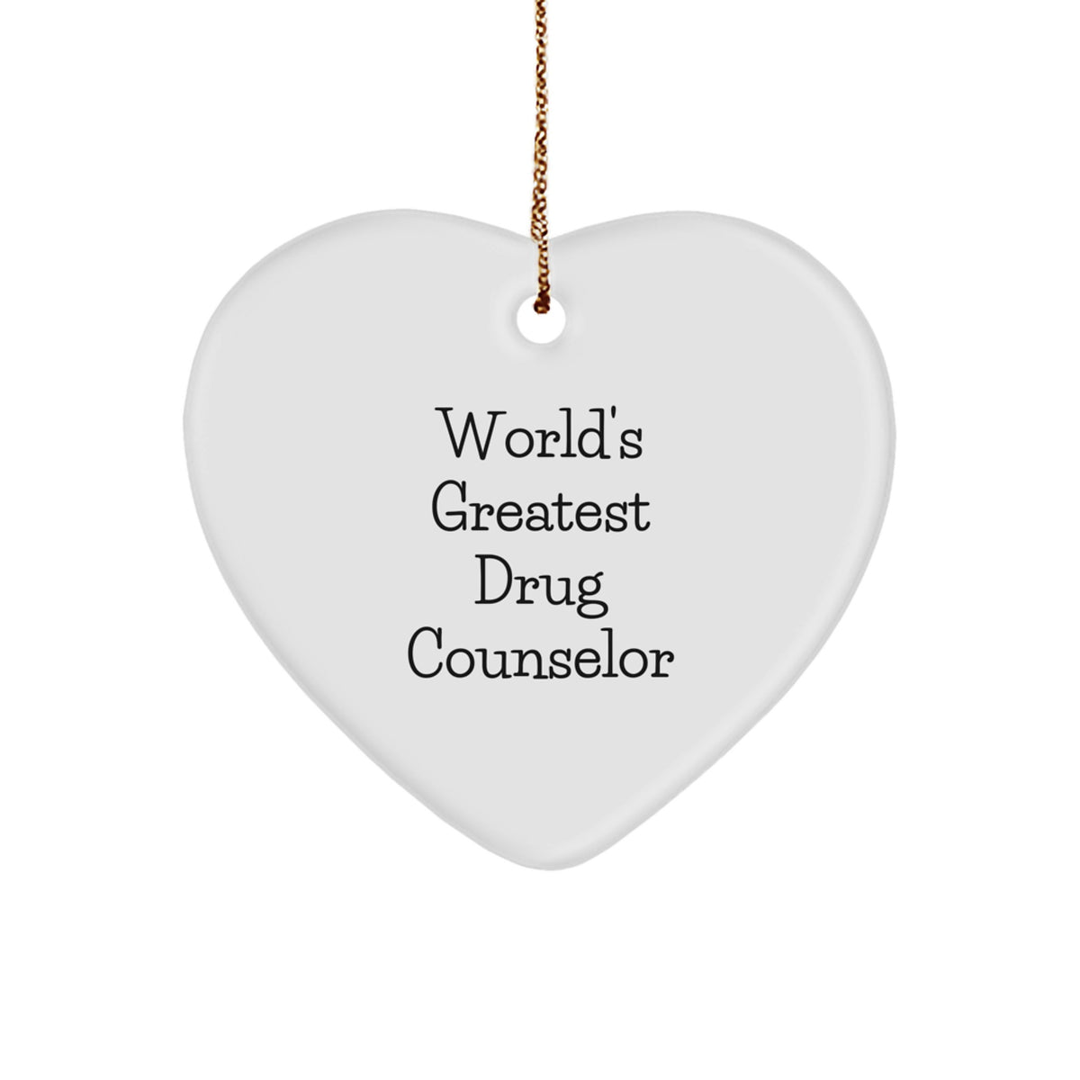 Funny Gift for Drug Counselor Men, World's Greatest Heart Ornament, Christmas Unique Gifts from Friends, Family, Coworkers - Image 1