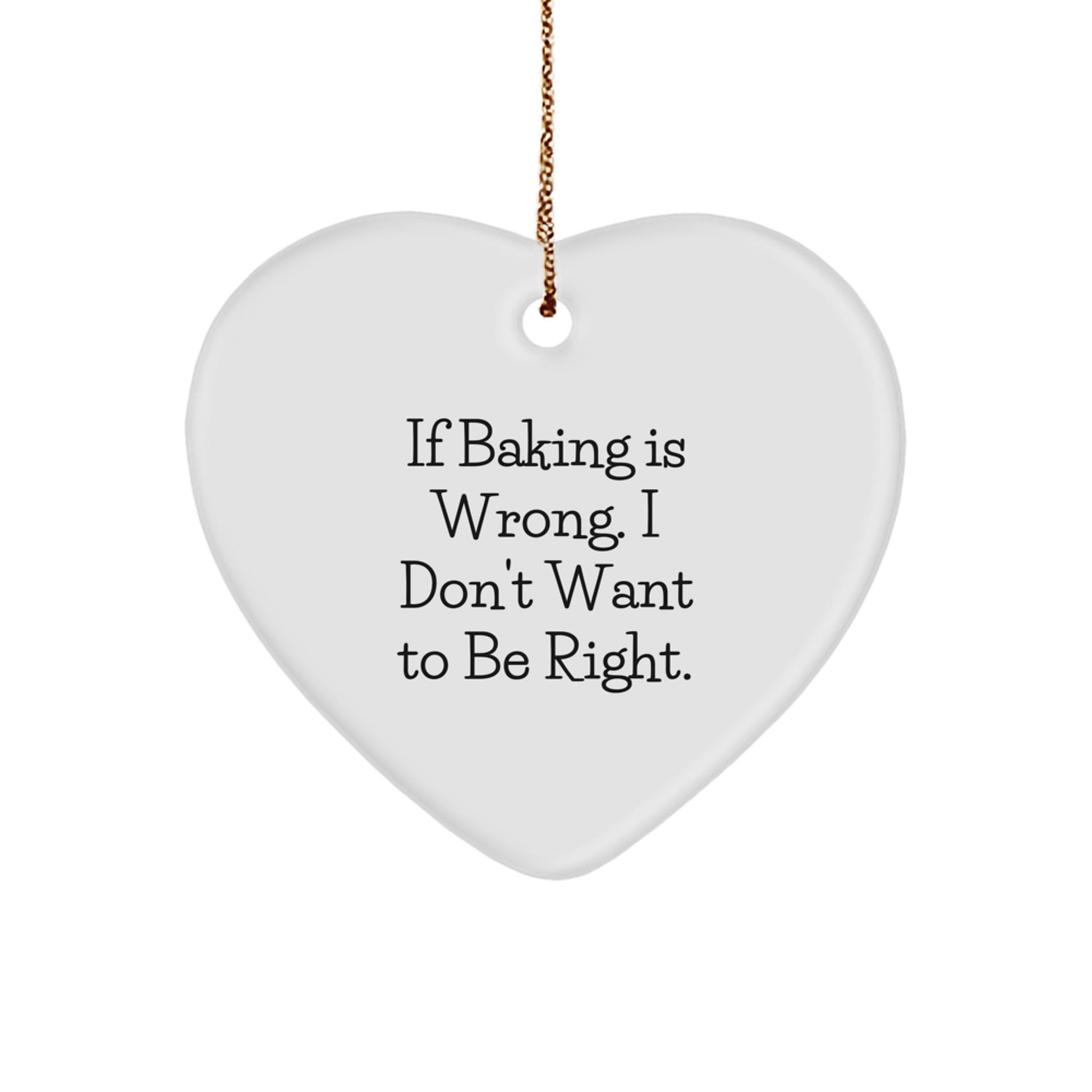 Baking Enthusiasts Gifts from Family - Funny Heart Ornament for Christmas - Image 1