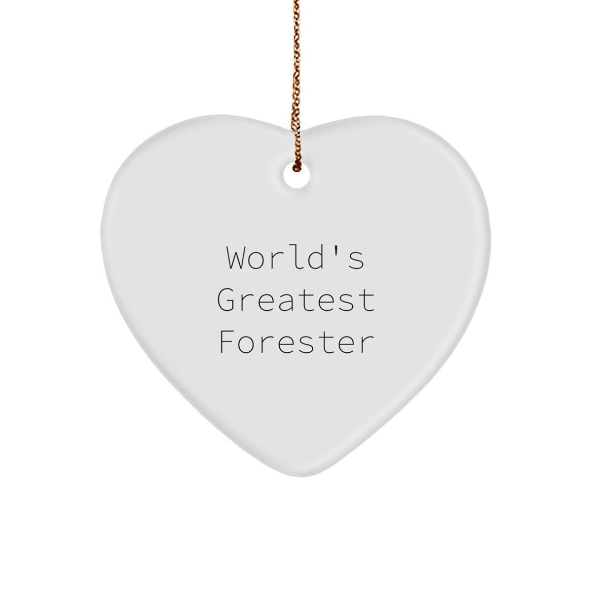Forester Keepsake Heart-Shaped Christmas Ornament for Him Gift - Image 1