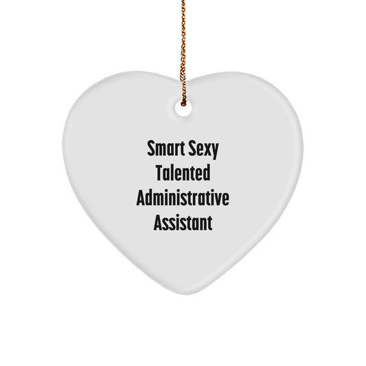 Funny Administrative Assistant Heart Ornament Gifts from Men Friends for Administrative Assistant on Christmas - Image 1