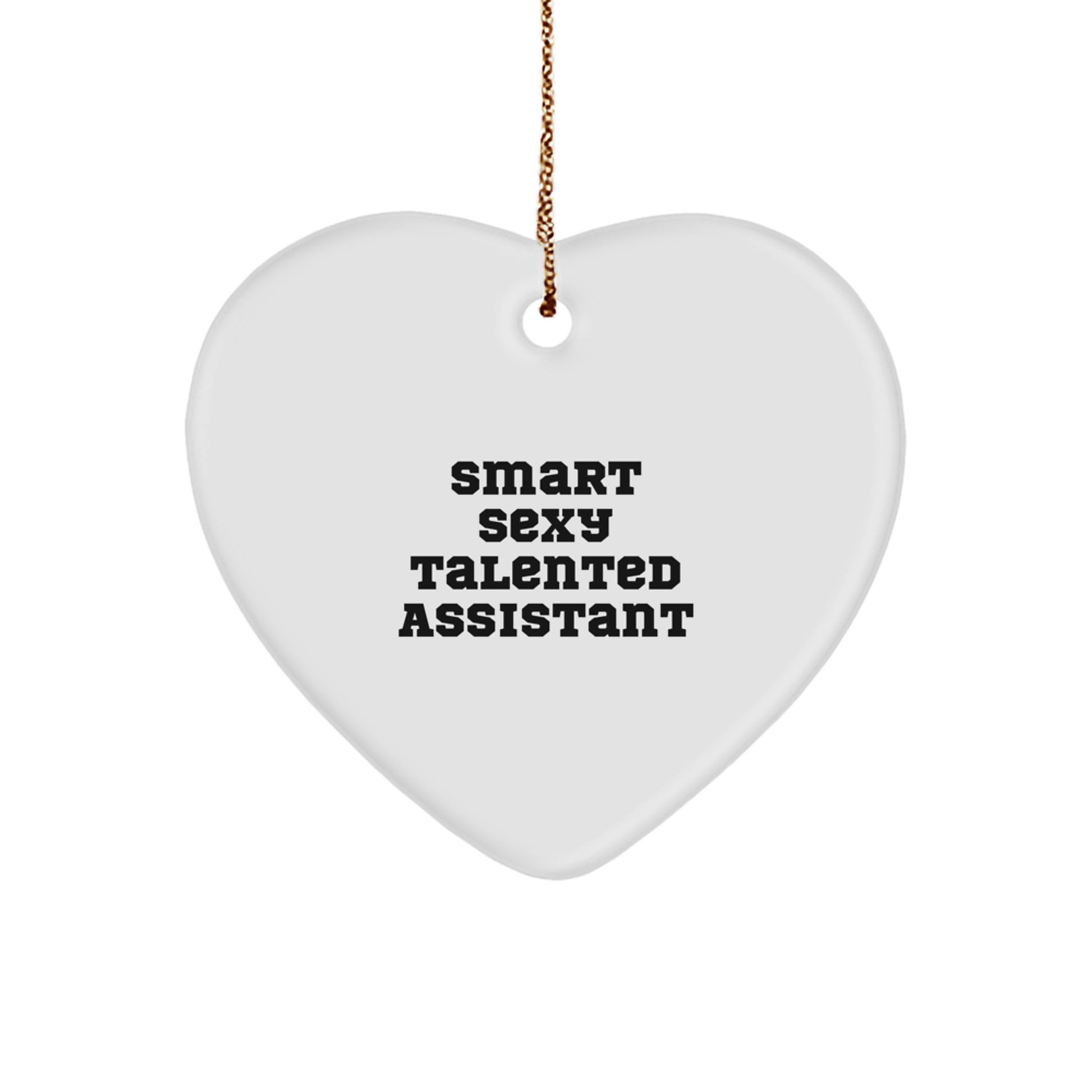 Funny Smart Sexy Talented Assistant Heart Ornament Gifts from Friends for Assistant - Image 1