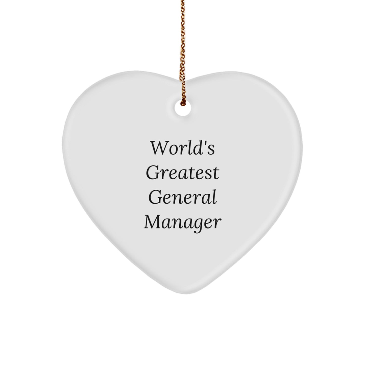 Funny General Manager Gifts from Friends Christmas Unique Heart Ornaments for General Manager - Image 1