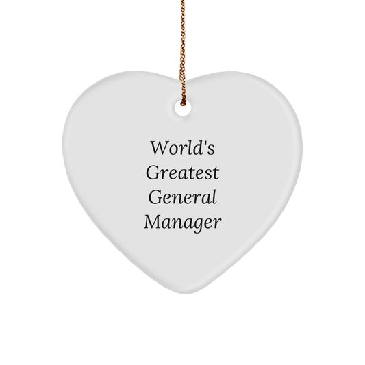 Funny General Manager Gifts from Friends Christmas Unique Heart Ornaments for General Manager - Image 1
