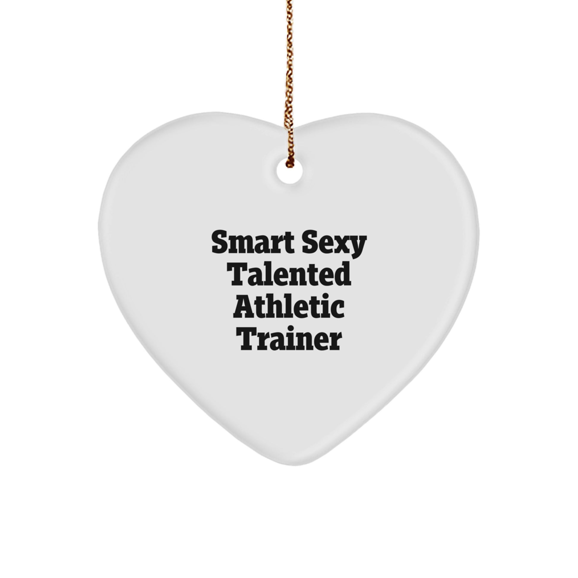 Funny Athletic Trainer Heart Ornaments Gifts from Friends for Athletic Trainers, Smart Sexy Talented Athletic Trainer Christmas Unique Gifts - Image 1
