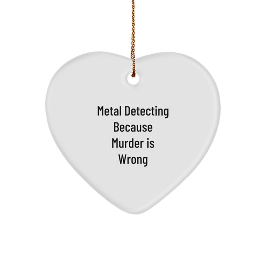 Funny Metal Detecting Heart Ornament Gifts for Metal Detecting Enthusiasts from Friends and Family - Christmas Unique Gifts - Image 1