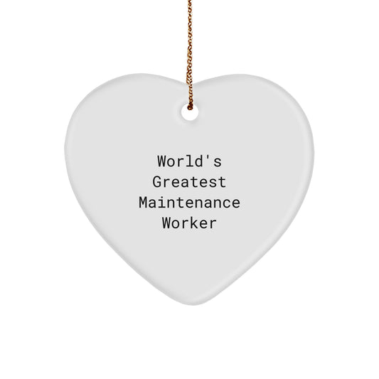 Maintenance Worker Keepsake Christmas Bright Heart Ornament for Him Gift - Image 1