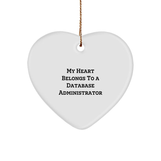 Database Administrator Heart Ornament Christmas Unique Gift for Coworkers - Image 1