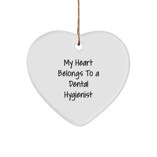 Funny Dental Hygienist Heart Ornament Gifts from Friends to Family for Christmas Unique - Image 1