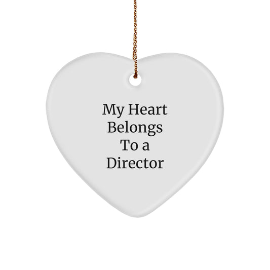 Director Christmas Ornament Gift for Friends Novelty Heart Belongs To - Image 1