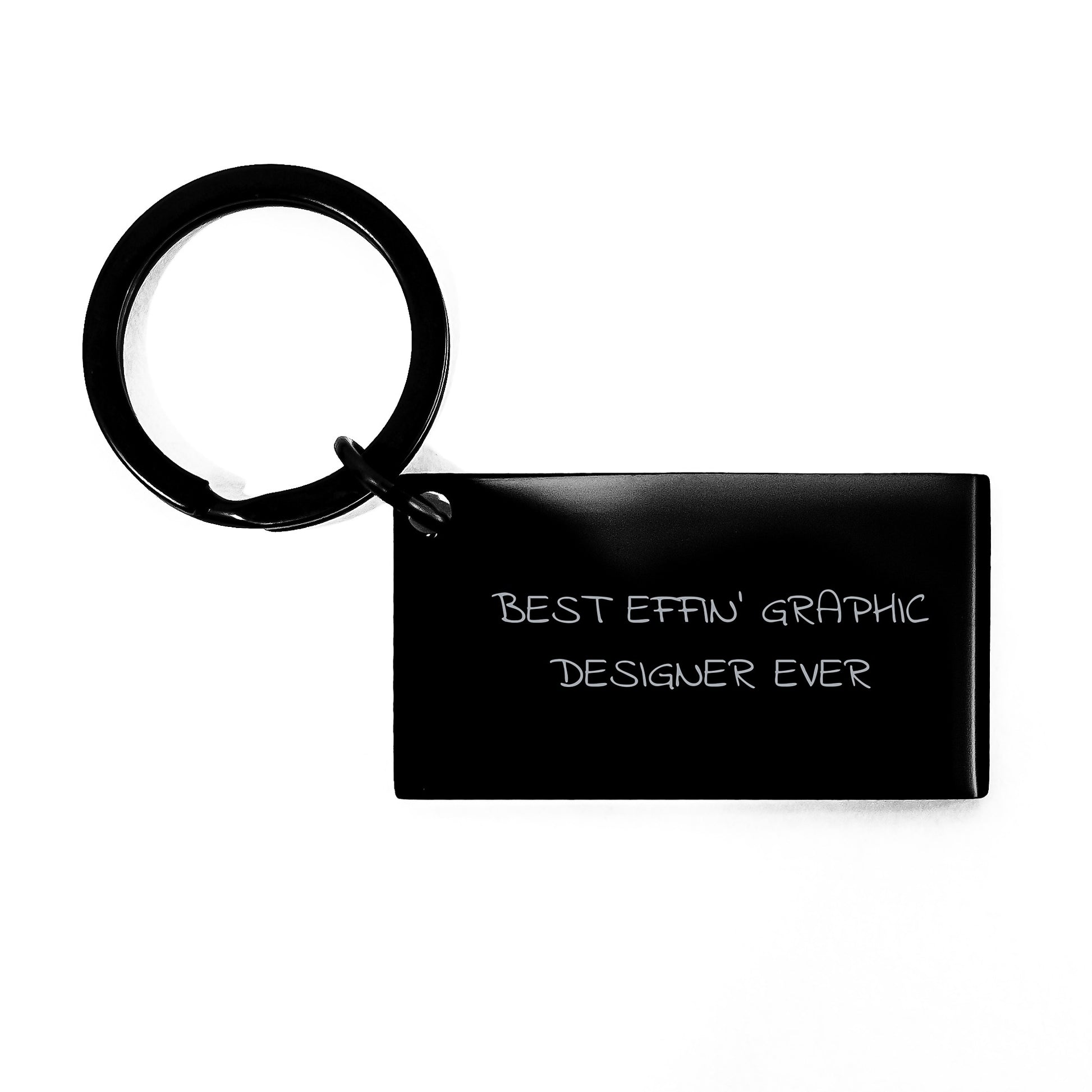 Funny Graphic Designer Gifts from Friends, Unique Keychain for Graphic Designers, Best Effin' Graphic Designer Ever - Image 1