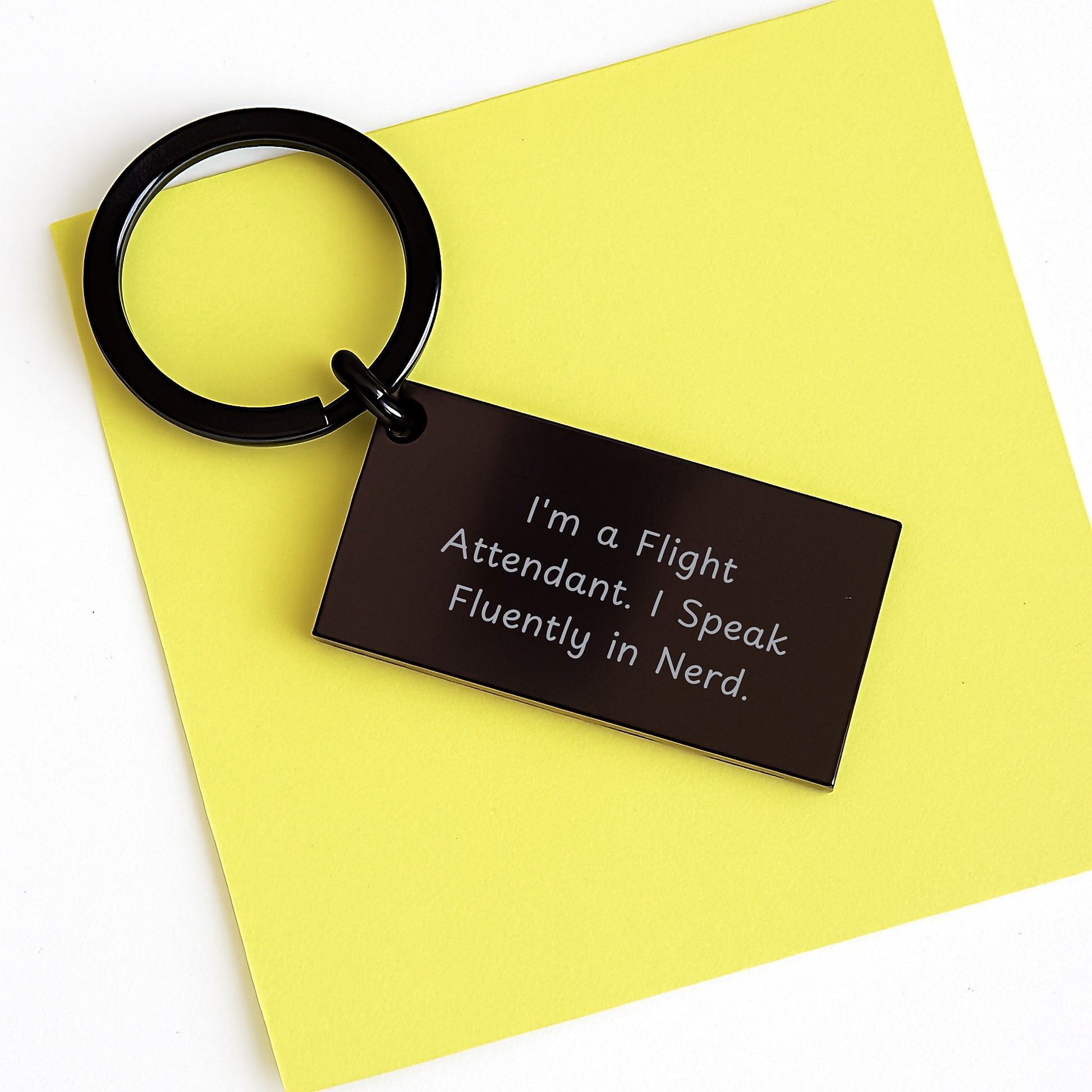 Unique Funny Flight Attendant Keychain Gifts from Men to Friends, Flight Attendant Humor Keychain, genius Quote Keychain, Christmas Unique Gifts - Image 3