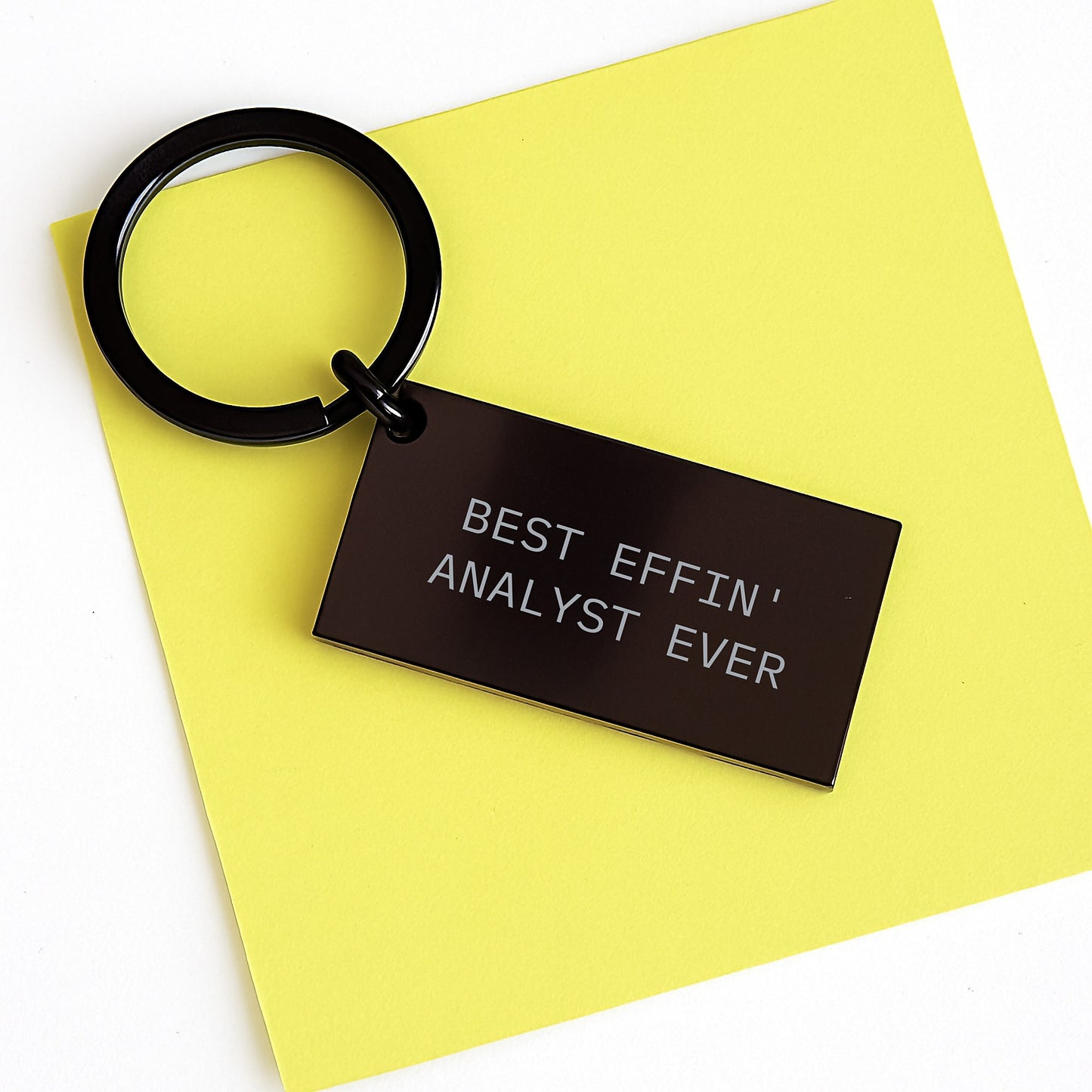 Funny Analyst Quote Keychain Gifts from Friends for Graduation, Best Effin' Analyst Ever, Stainless Steel Keychain - Image 3