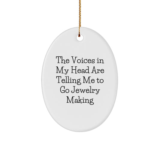Funny Jewelry Making Oval Ornament Gifts for Men Women Friends Christmas - Image 1