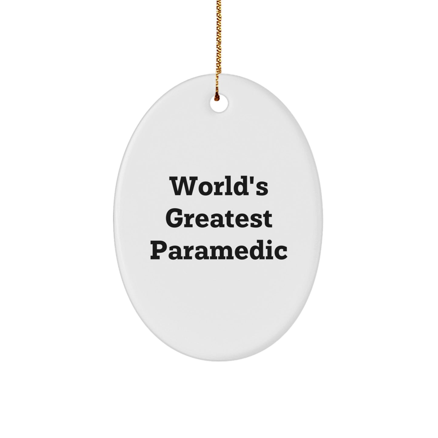 Funny Rescue Worker Oval Ornament Gifts from Friends and Family - Christmas Unique Presents for Rescue Worker Men and Women - Image 1