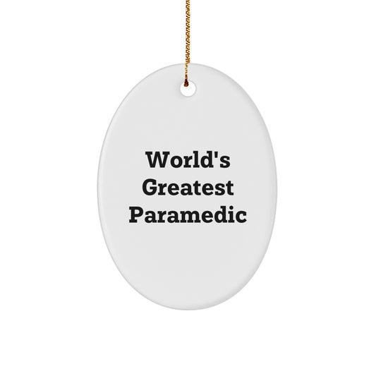 Funny Rescue Worker Oval Ornament Gifts from Friends and Family - Christmas Unique Presents for Rescue Worker Men and Women - Image 1