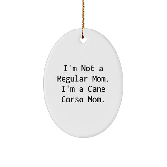 Funny Cane Corso Dog Mom Gifts from Mom to Cane Corso Dog Lovers, Oval Ornament for Christmas Unique Presents - Image 1