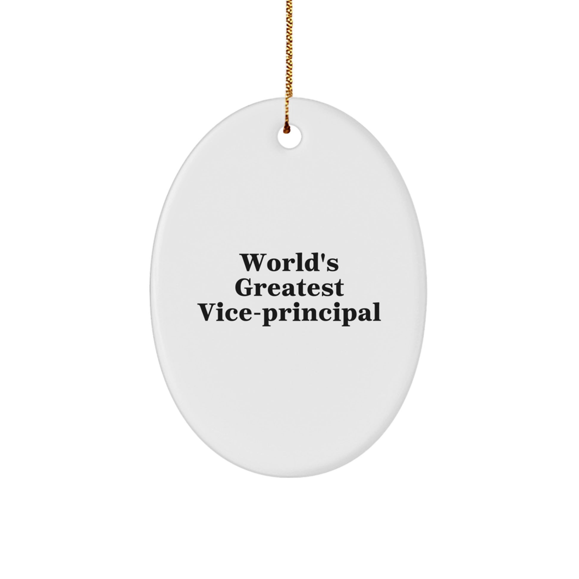 World's Greatest Vice-principal Oval Ornament for Vice-principal Gifts from Friends, Christmas Unique Gifts for Vice-principal Women, Funny Vice-principal Office Decor - Image 1