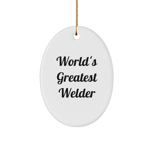Christmas Ornament Gift World's Greatest Welder - Treasure for Family - Image 1