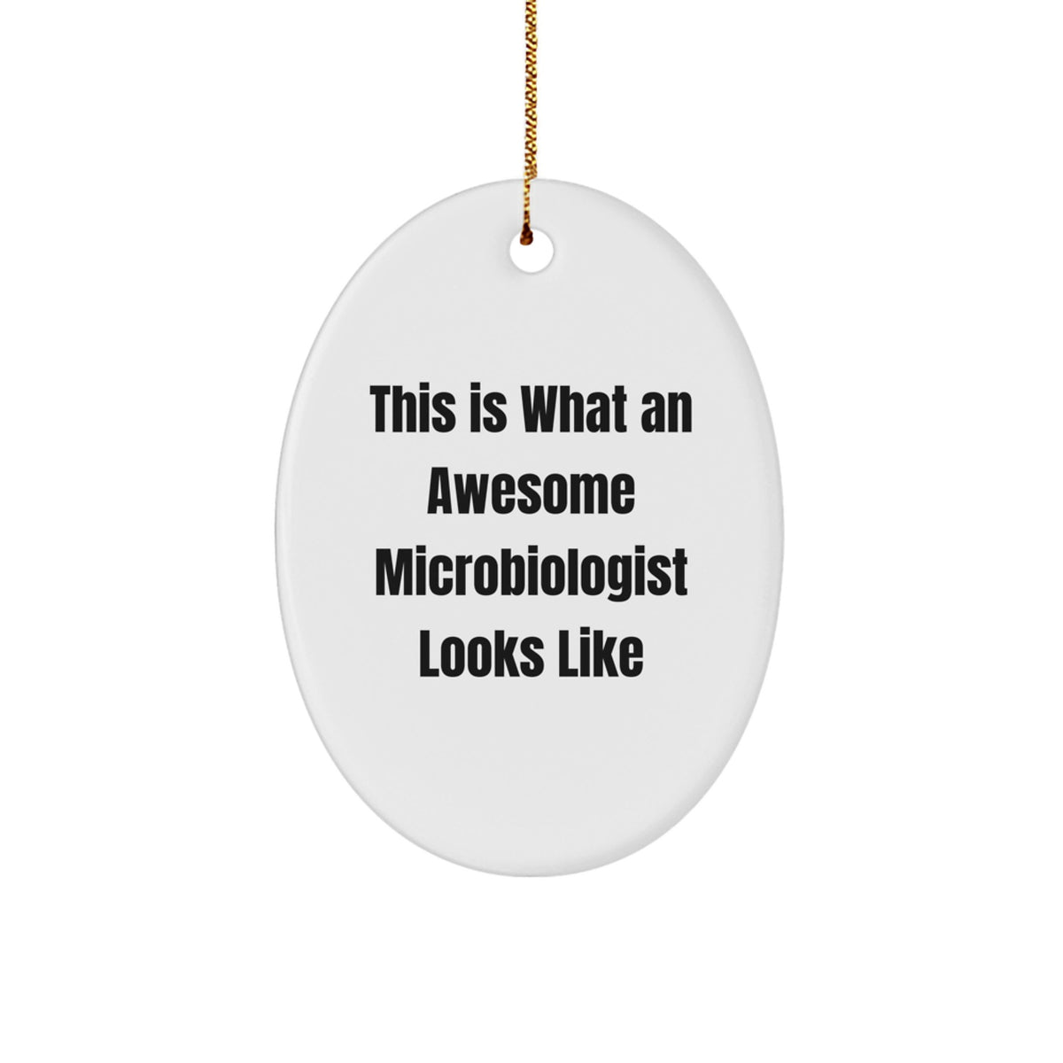 Microbiologist Oval Ornament Gift for Friends Novelty Christmas - Image 1