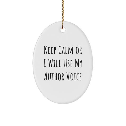 Author Oval Ornament Funny Quote Gifts from Friends and Family for Author Home Decor Christmas Unique Gifts - Image 1